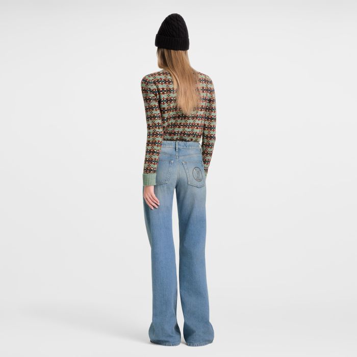 NIGO LOUIS VUITTON Signature Sequin Accent Flared Jeans #nigo377460