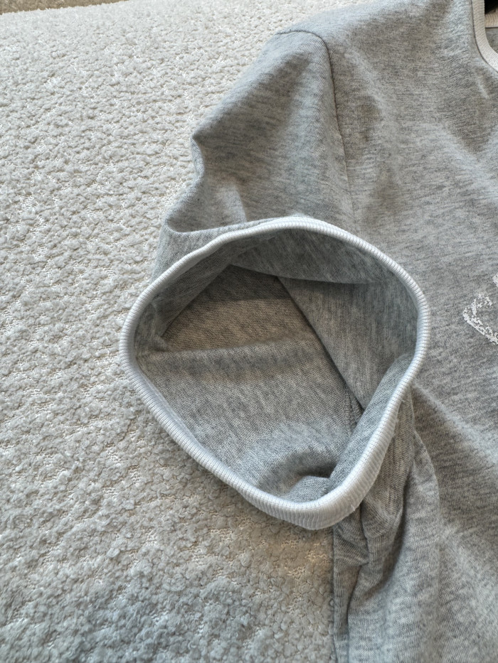 NIGO DIOR T-Shirt Gray and White Cotton Jersey #nigo377461