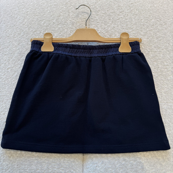NIGO MiuMiu Navy Cotton Fleece Miniskirt #nigo377462