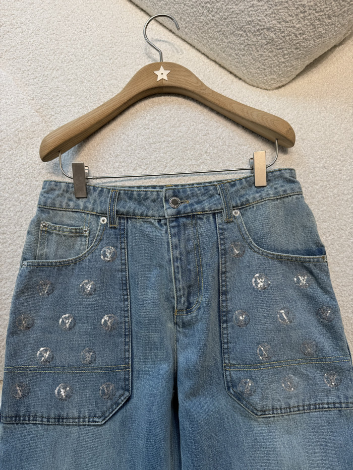 NIGO LOUIS VUITTON Signature Sequin Accent Flared Jeans #nigo377460