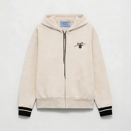 NIGO Prada White Hooded Zipper Sweatshirt #nigo377465