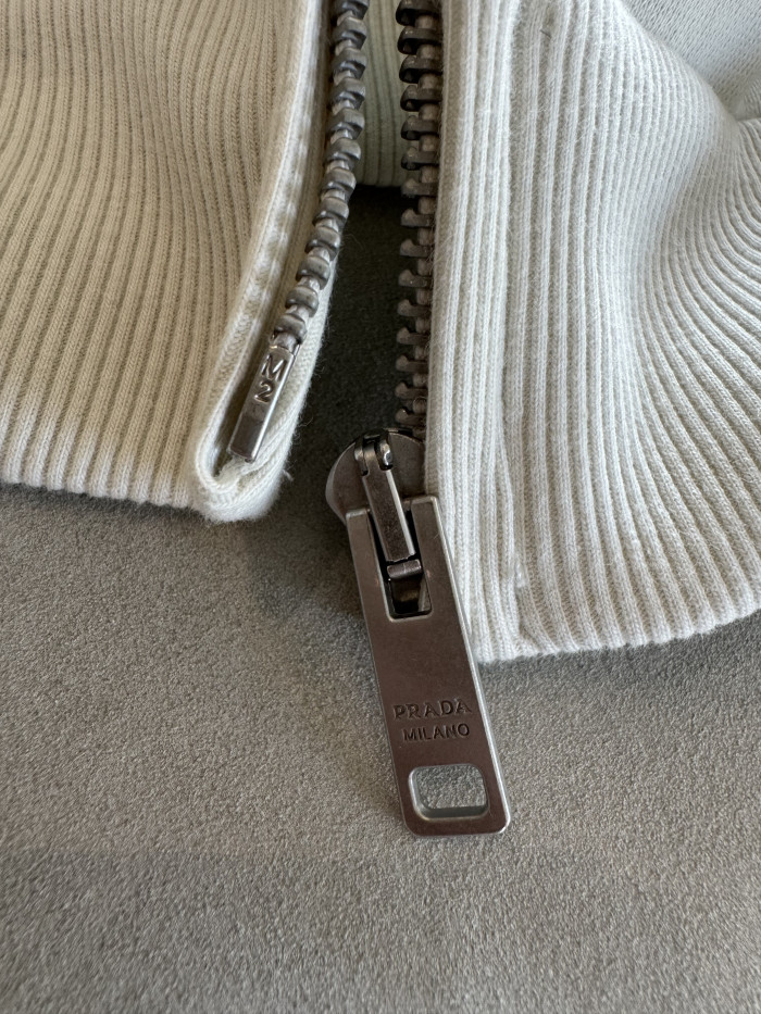 NIGO Prada White Hooded Zipper Sweatshirt #nigo377465