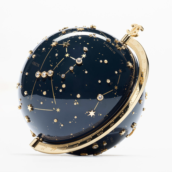 NIGO Chanel Evening Bag Resin Rhinestones and Gold Metal Dark Blue and Gold #nigo377326