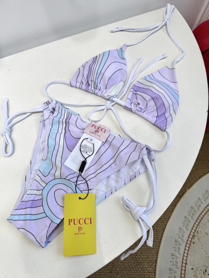 NIGO Pucci Marmo Print Bikini Top Bottom With Ties #nigo377719