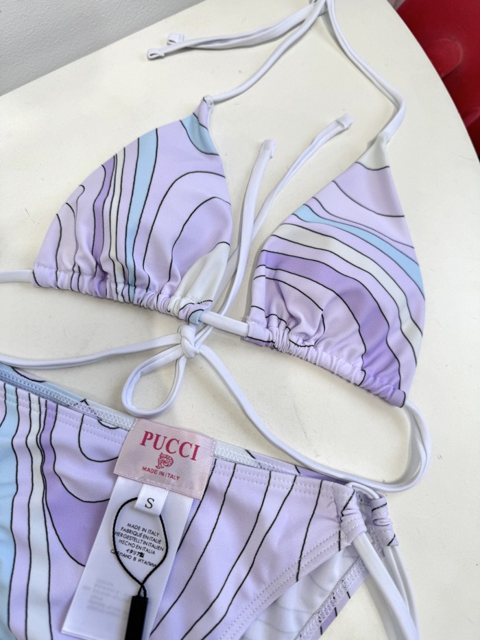 NIGO Pucci Marmo Print Bikini Top Bottom With Ties #nigo377719