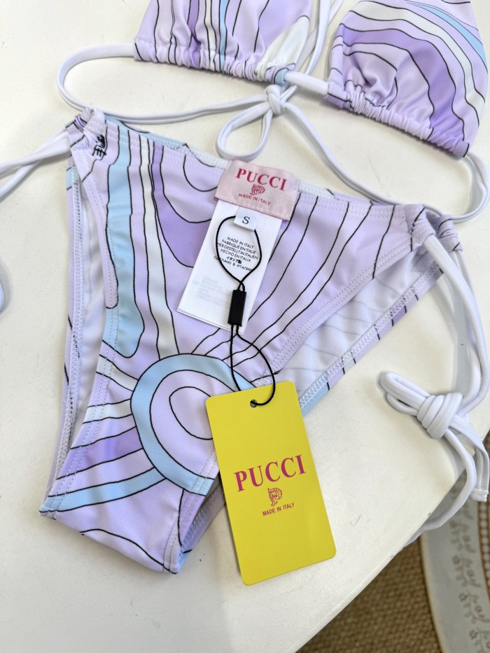 NIGO Pucci Marmo Print Bikini Top Bottom With Ties #nigo377719
