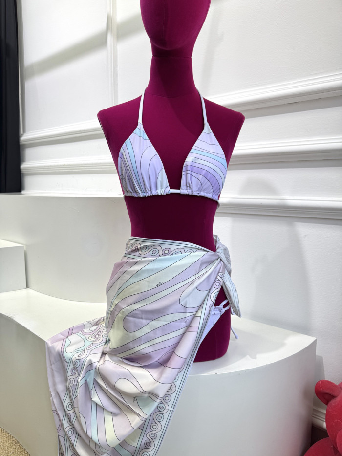 NIGO Pucci Marmo Print Bikini Top Bottom With Ties #nigo377719