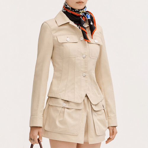 Chanel Jacket Shorts Twill Beige #nigo377772