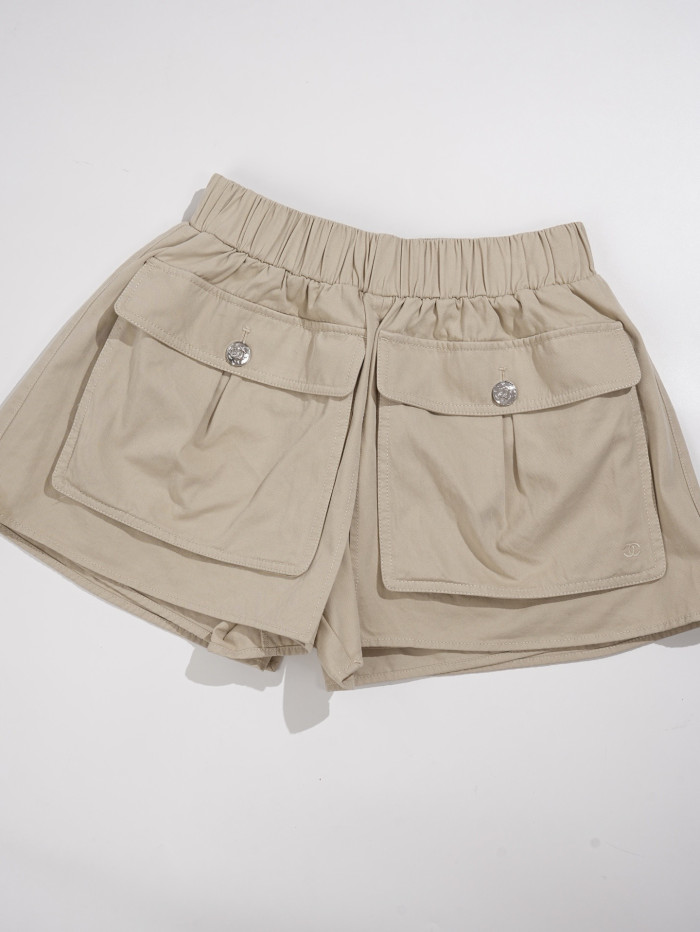 Chanel Jacket Shorts Twill Beige #nigo377772