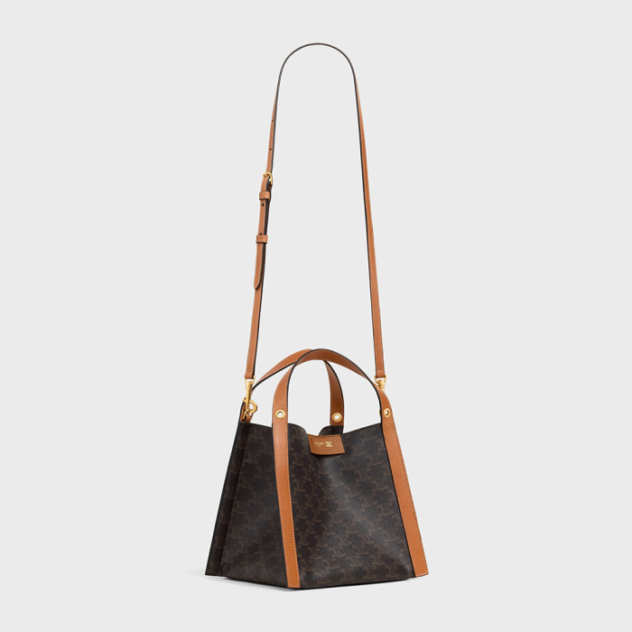 NIGO Celine Small Cube Bag in Triomphe Canvas and Natural Calfskin #nigo377768