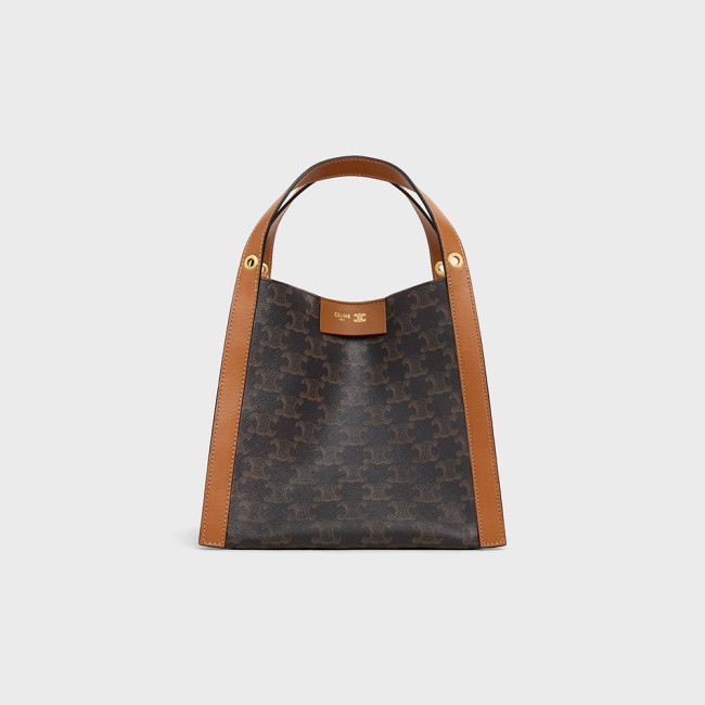 NIGO Celine Small Cube Bag in Triomphe Canvas and Natural Calfskin #nigo377768