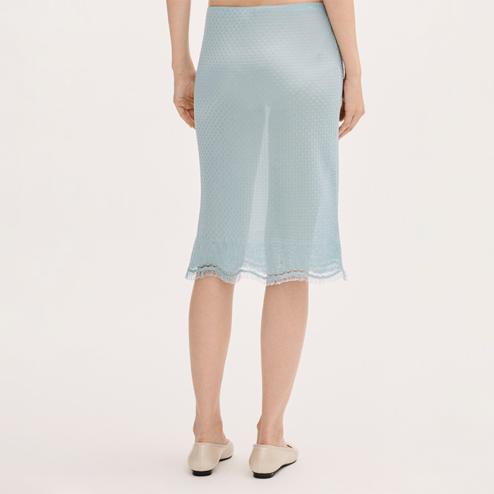 NIGO Chanel Top Midi Skirt Mixed Fibers Light Blue #nigo377753