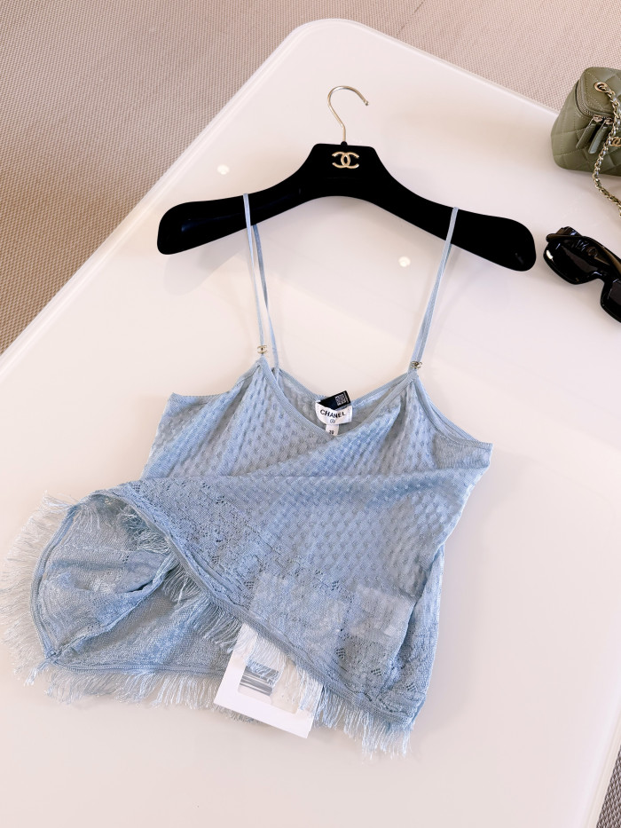 NIGO Chanel Top Midi Skirt Mixed Fibers Light Blue #nigo377753