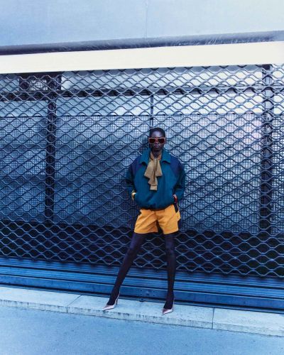 NIGO Saint Laurent Cassandre Bermuda Shorts in Cotton in Yellow #nigo377771