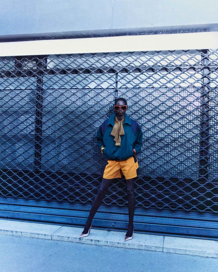 NIGO Saint Laurent Cassandre Bermuda Shorts in Cotton in Yellow #nigo377771