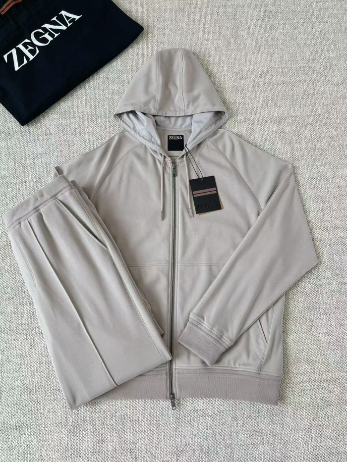 NIGO Zegna Solid Color Cotton Casual Hooded Zipper Sweatshirt and Pants #nigo377852