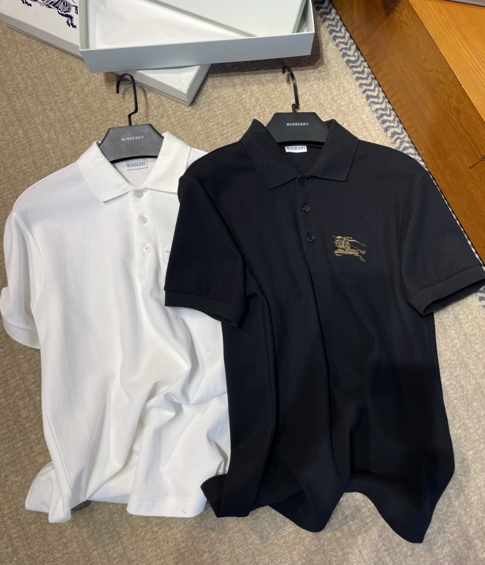 NIGO Burberry Metallic EKD Cotton Polo Shirt in Black #nigo377794