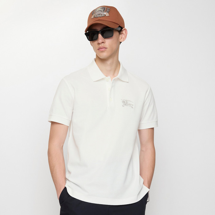 NIGO Burberry Metallic EKD Cotton Polo Shirt in Black #nigo377794