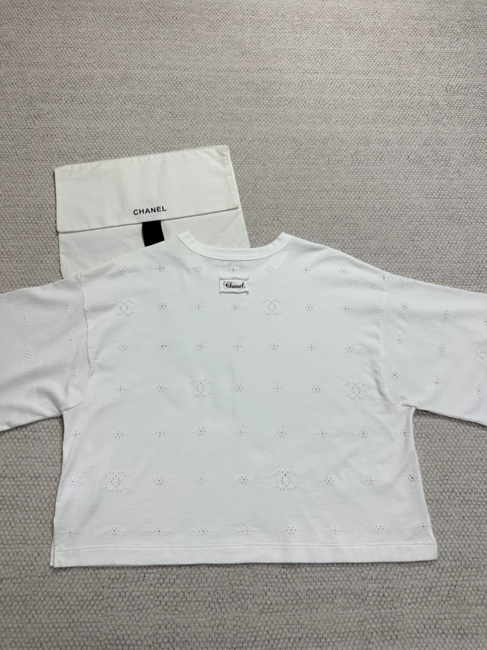 NIGO Chanel Top-Quality Version Short-sleeved Top Cotton White #nigo377927