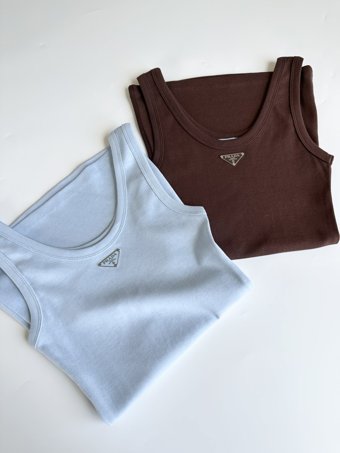 NIGO PRADA Cocoa Brown Ribbed Knit Top #nigo378067