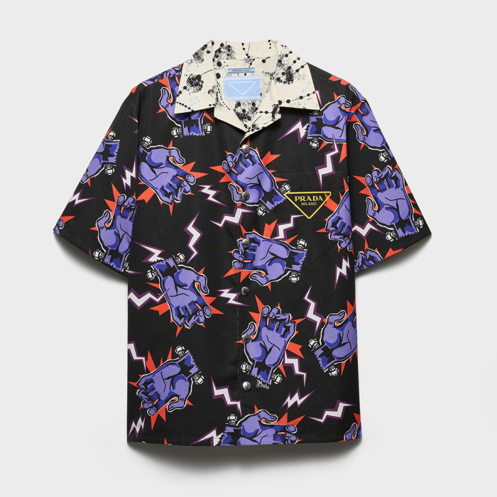 NIGO PRADA Timecapsule Printed Cotton Shirt #nigo378085