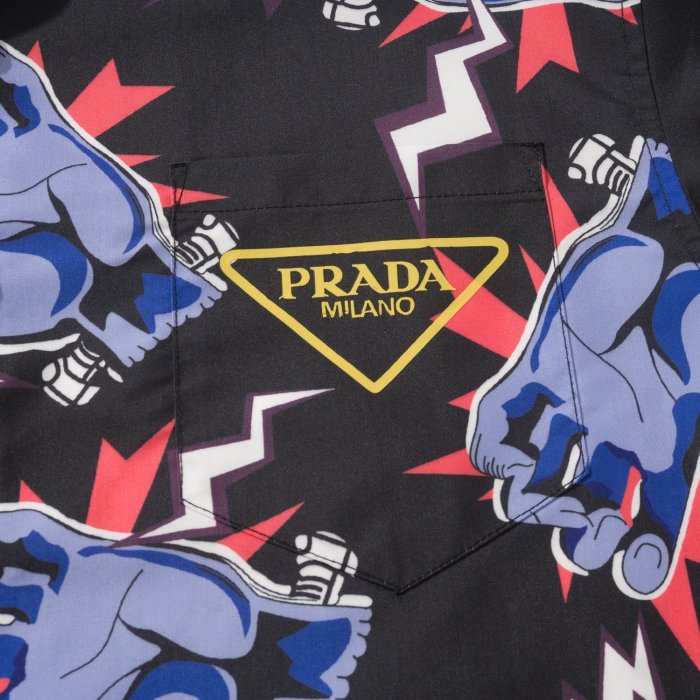NIGO PRADA Timecapsule Printed Cotton Shirt #nigo378085