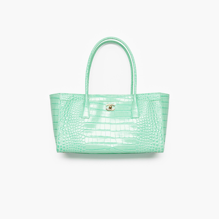 NIGO Chanel Small Tote Crocodile Embossed Calfskin Gold Tone Metal #nigo378166