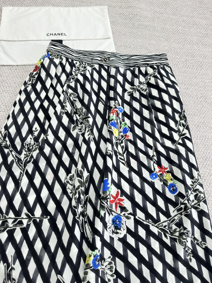 NIGO Chanel Top-Quality Version Silk Floral Trousers Pants #nigo378178