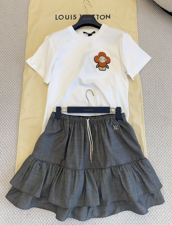 NIGO LOUIS VUITTON Ruffle Hem Skirt #nigo378187