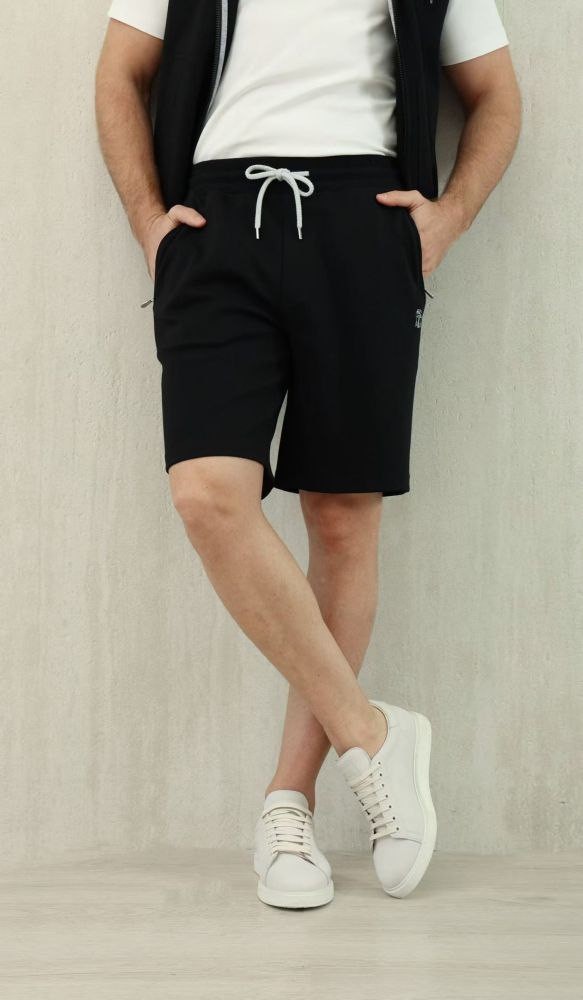 Brunello Cucinelli Men's Drawstring Cotton Shorts#378312