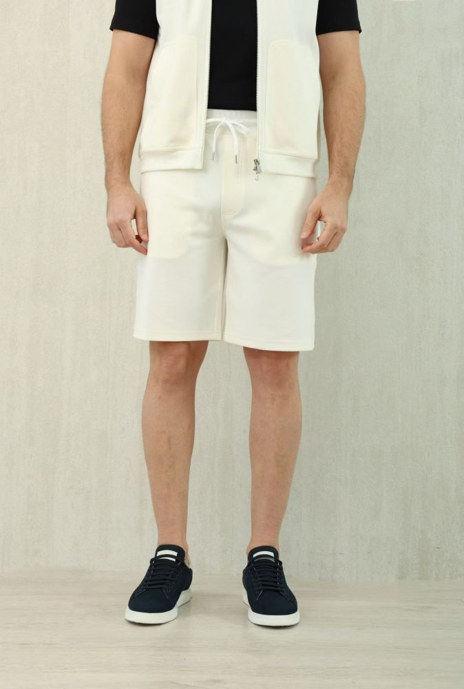 Brunello Cucinelli Men's Drawstring Cotton Shorts#378312