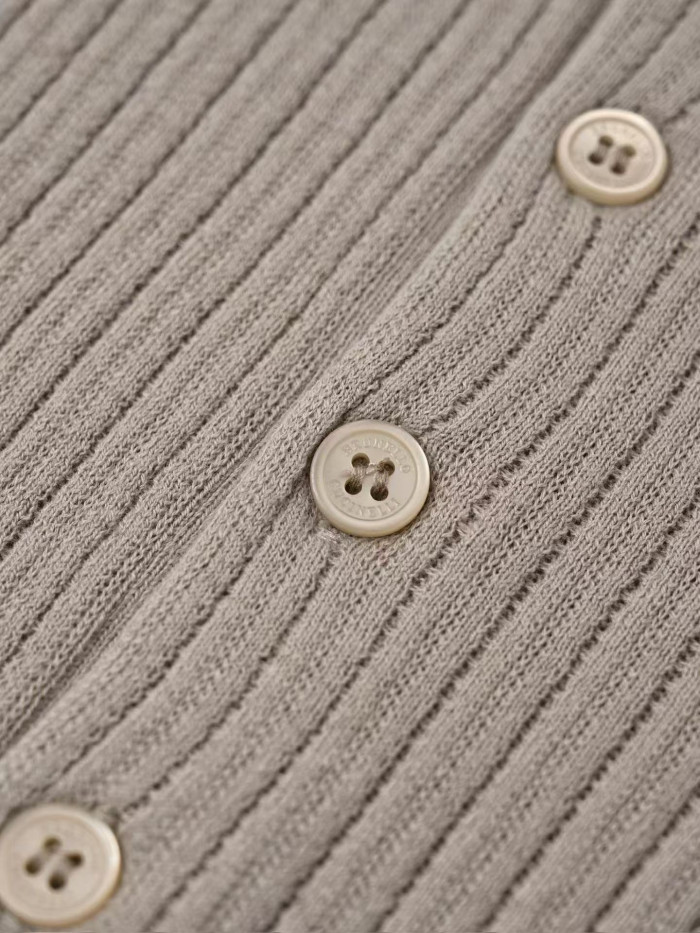 Brunello Cucinelli Men's Knitted T-shirt Polo Shirt #378282