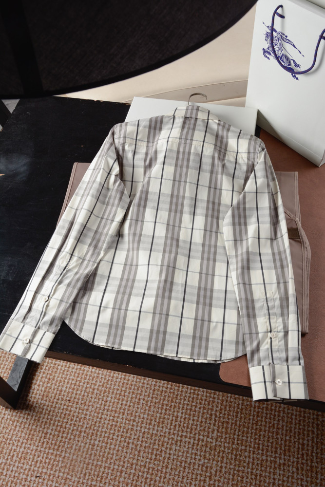 Burberry Check Point Collar Cotton Shirt #378358