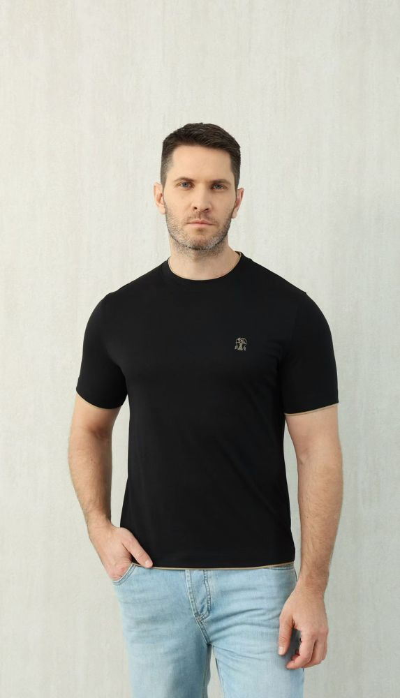 Brunello Cucinelli Men's Knitted Short Sleeves #378348
