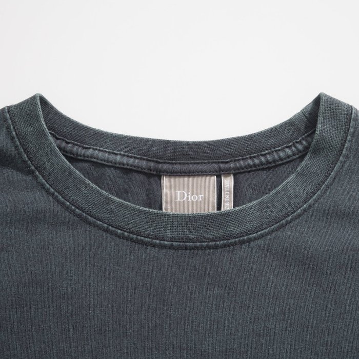 DIOR  T-Shirt with Pocket Relaxed Fit Gray Cotton Jersey #378392