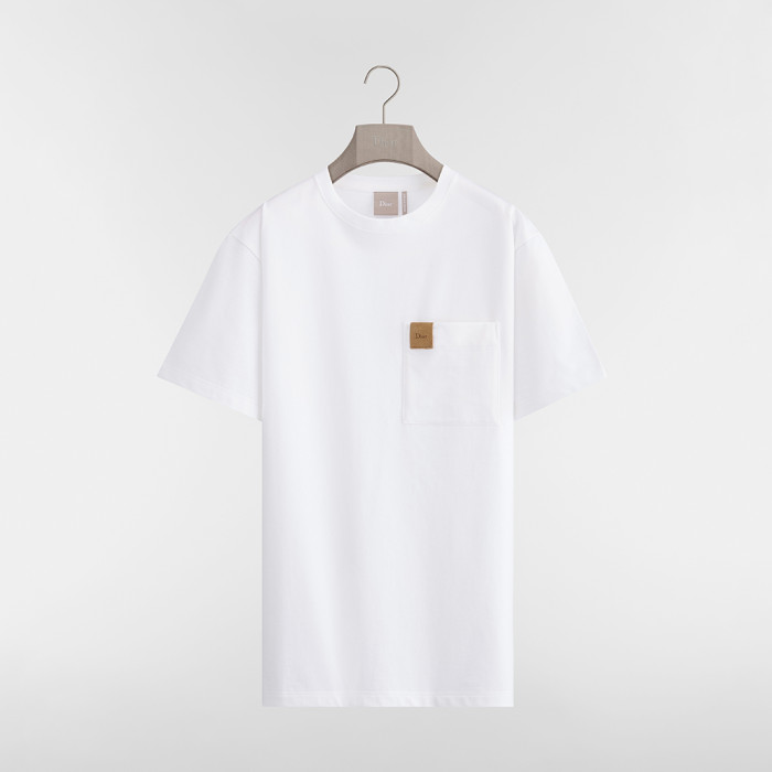 DIOR  T-Shirt with Pocket Relaxed Fit Gray Cotton Jersey #378392