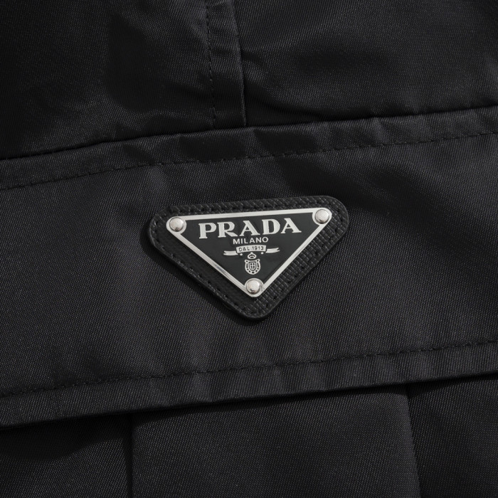 Prada Re-nylon Enamel Logo Shorts #378383