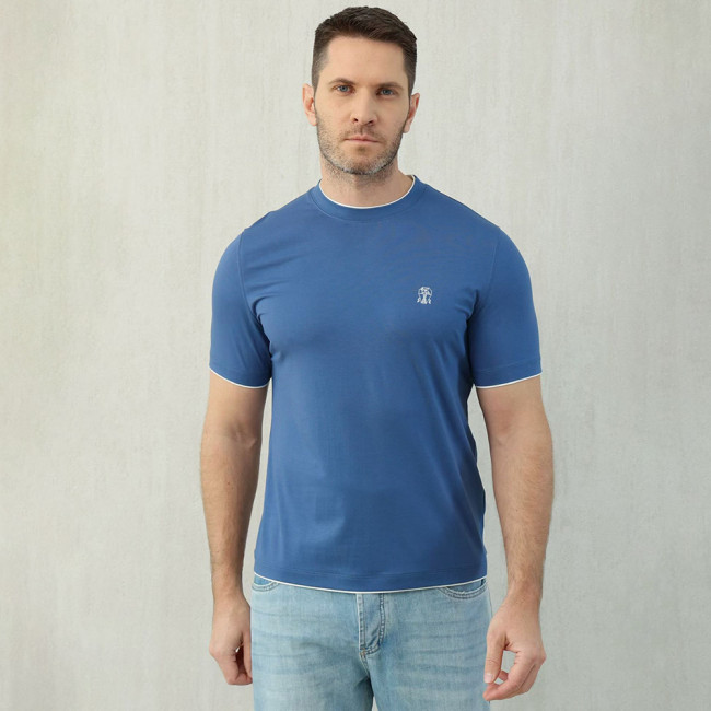 Brunello Cucinelli Men's Knitted Short Sleeves #378348