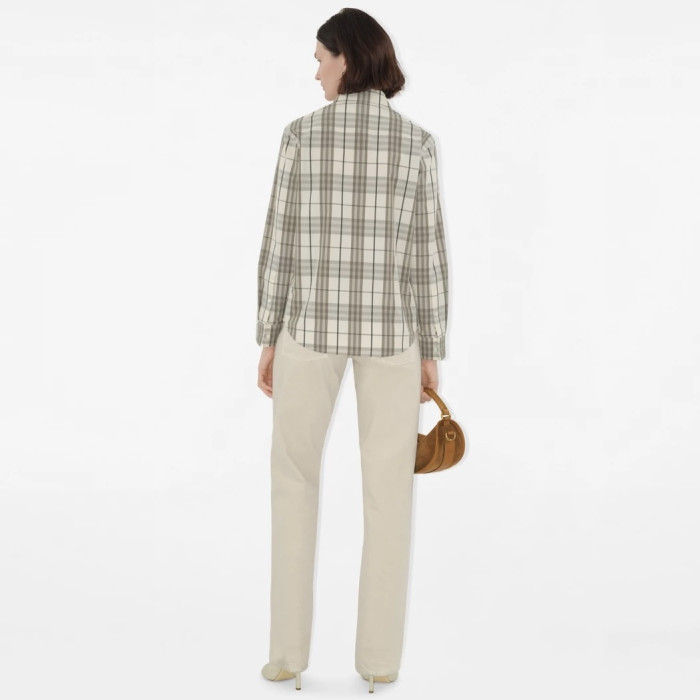 Burberry Check Point Collar Cotton Shirt #378358