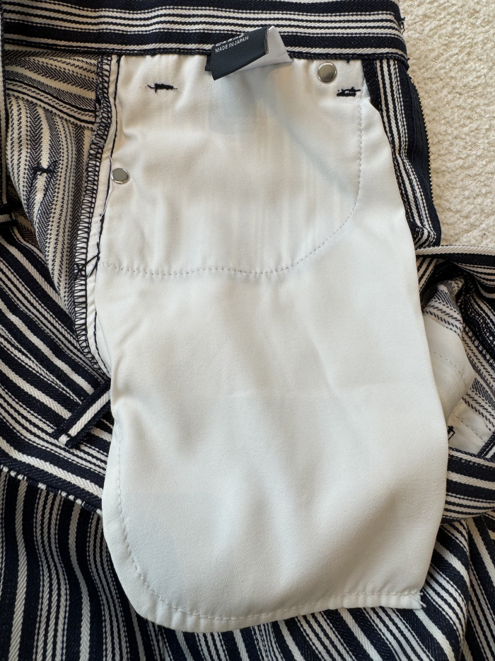 CELINE vertical striped jeans #378573