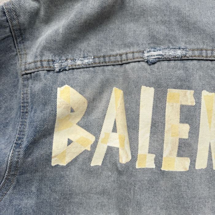 Balenciaga Tape Type Denim Short-sleeved Jacket #378702