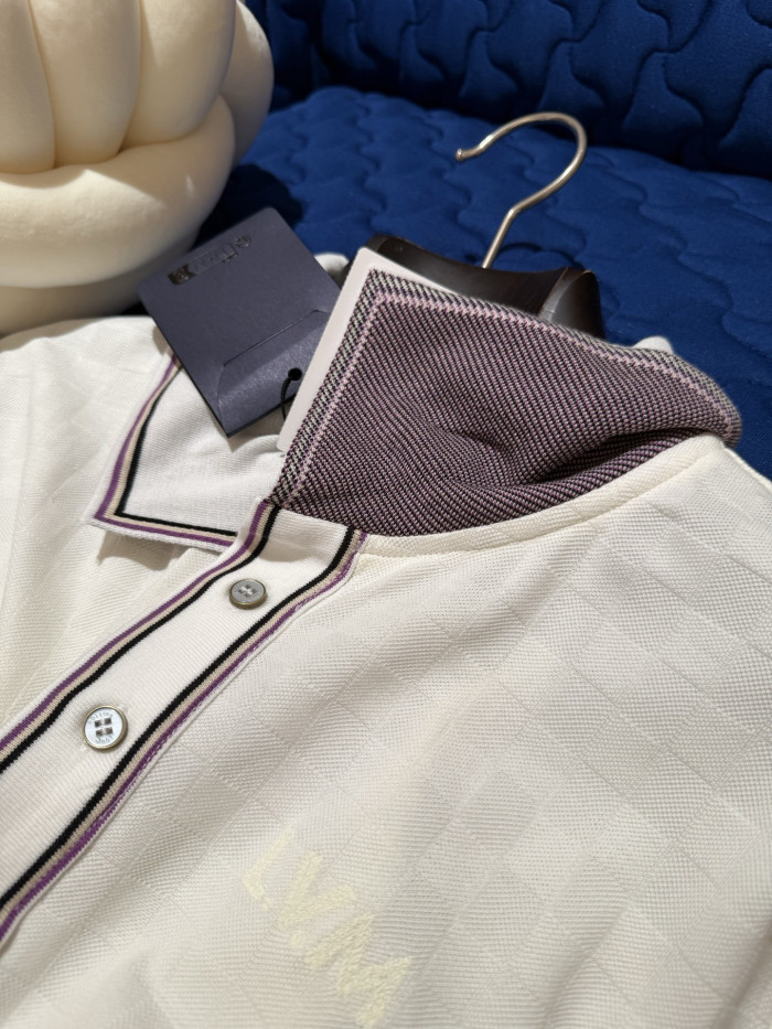 LOUIS VUITTON Damier Jacquard Short-Sleeved Polo Shirt #378662