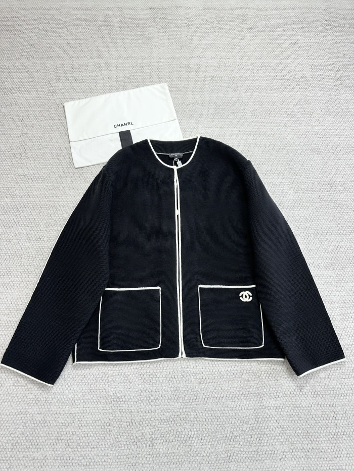 Chanel Top-quality Version Braided Black Jacket #378805