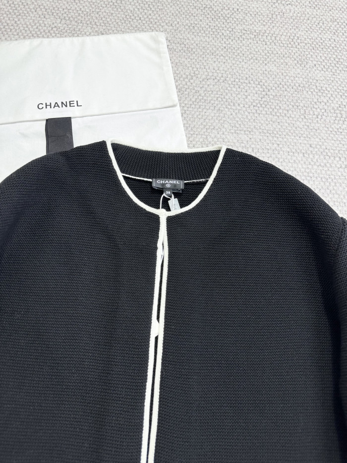 Chanel Top-quality Version Braided Black Jacket #378805