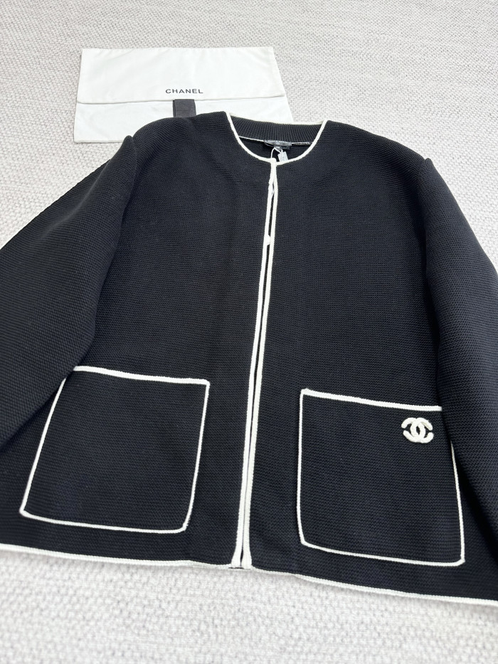 Chanel Top-quality Version Braided Black Jacket #378805