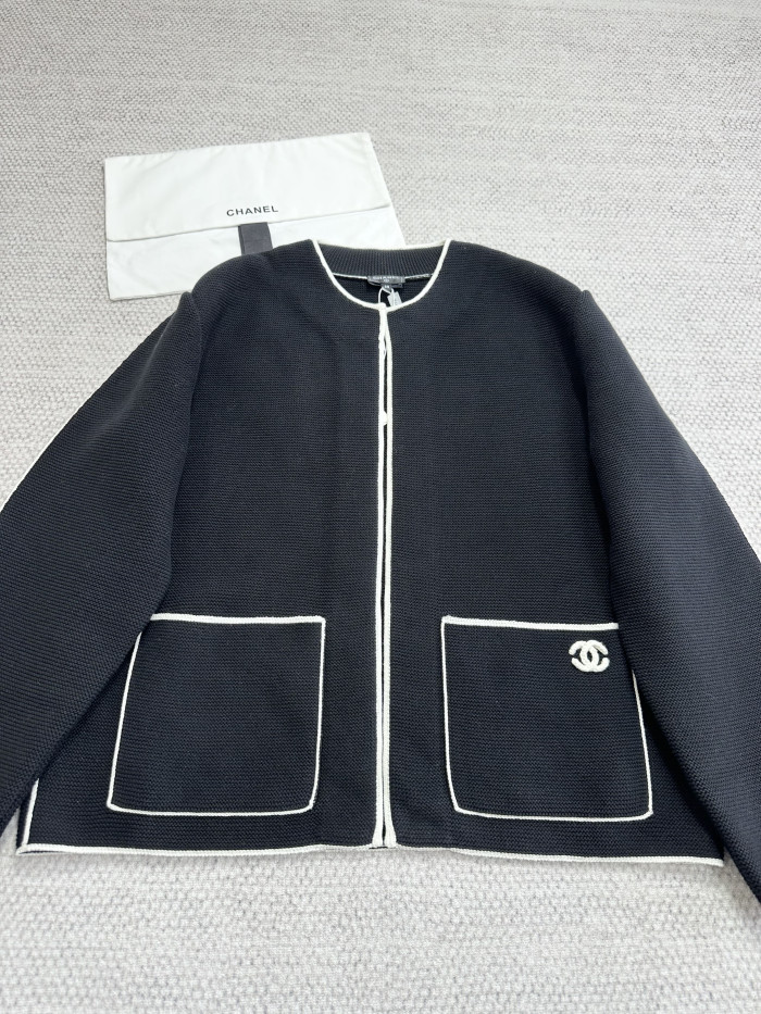 Chanel Top-quality Version Braided Black Jacket #378805