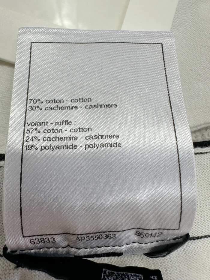 Chanel Top-Quality Version Skirt Cotton and Cashmere Milky White #378813