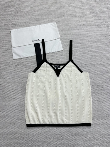 Chanel Top-Quality Version Pointy Knitted Camisole Vest #378812