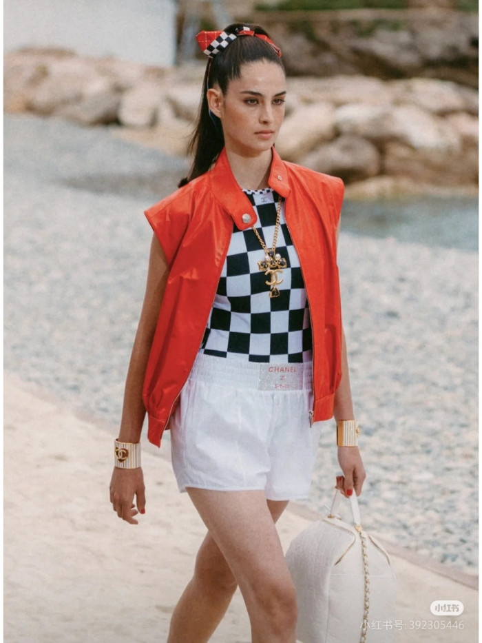 Chanel Red Leather Jacket #378817
