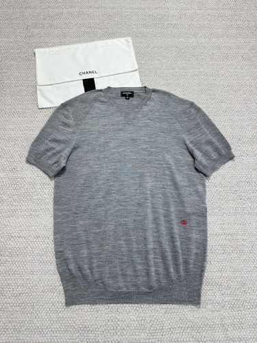 Chanel Top-Quality Version Silk Cashmere Short Sleeves #378832